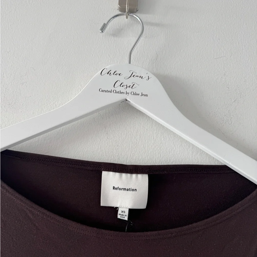 REFORMATION Nicola Knit Brown Blouse XS - Picture 3 of 6